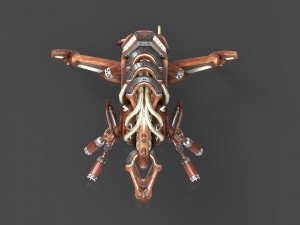 10 drones wood pack 3D 모델