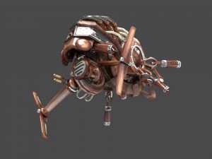 10 drones wood pack 3D 모델