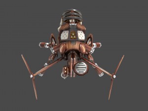 10 drones wood pack 3D 모델