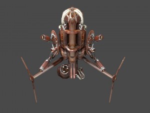 10 drones wood pack 3D 모델