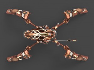 10 drones wood pack 3D 모델