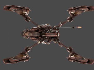10 drones wood pack 3D 모델