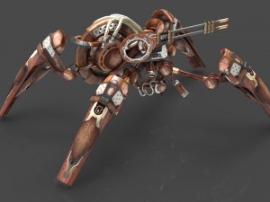 10 drones wood pack 3D 모델