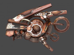10 drones wood pack 3D 모델