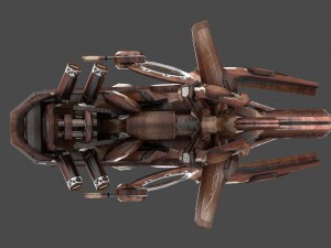 10 drones wood pack 3D 모델