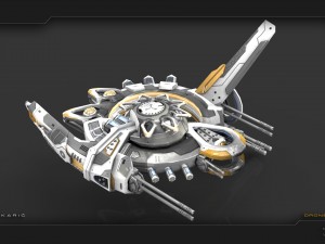 drone alen white 3D Model