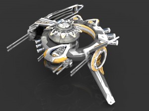drone alen white 3D-Modell