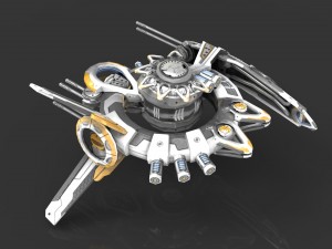 drone alen white 3D-Modell