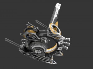 drone alen white 3D-Modell