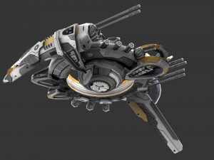 drone alen white 3D-Modell