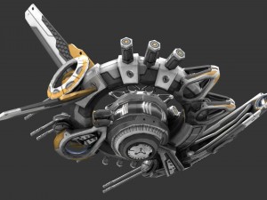 drone alen white 3D-Modell
