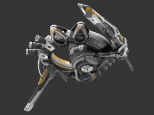 drone alen white 3D-Modell