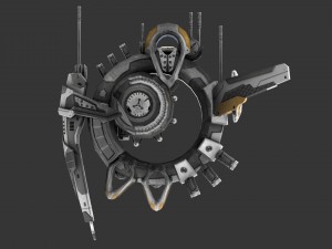 drone alen white 3D-Modell