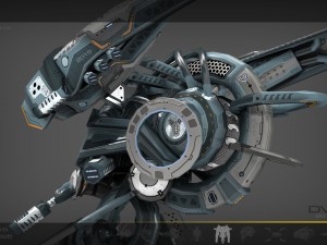 drone v4 cybertech 3D Model