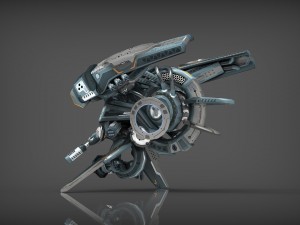 drone v4 cybertech 3D Model