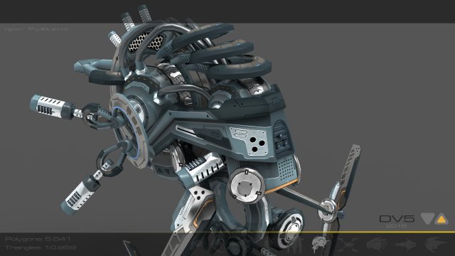 drone v5 cybertech 3D Модель .c4d .max .obj .3ds .fbx .stl .blend 