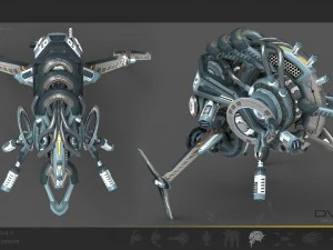 drone v5 cybertech 3D Model