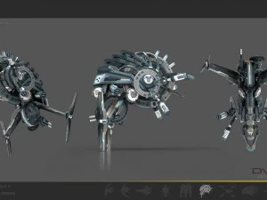 drone v5 cybertech 3D Model