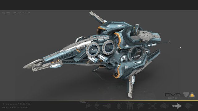 drone v8 cybertech Modelo 3D .c4d .max .obj .3ds .fbx .stl .blend 