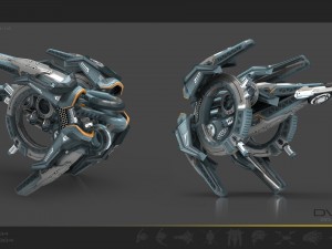 drone v9 cybertech 3D 模型