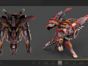 drone v4 red manga 3D 模型