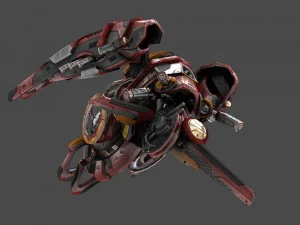 drone v4 red manga 3D Model