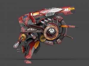 drone v4 red manga 3D Model