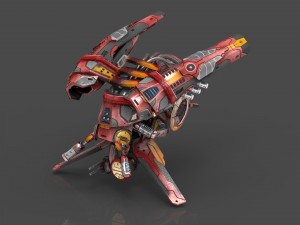 drone v4 red manga 3D Model
