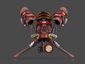 drone v4 red manga 3D Model