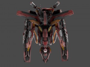 drone v4 red manga 3D Model