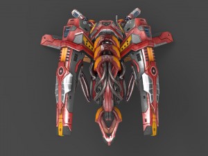 drone v4 red manga 3D Model