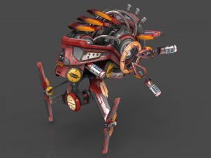 drone v5 red manga 3D Модель