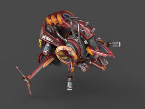 drone v5 red manga 3D Модель