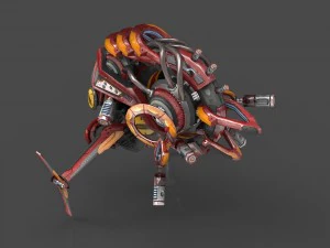 drone v5 red manga 3D Model
