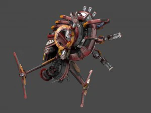 drone v5 red manga 3D Model