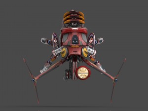 drone v5 red manga 3D Модель
