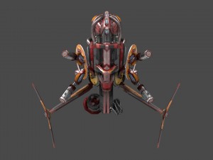 drone v5 red manga 3D Модель