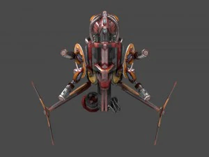 drone v5 red manga 3D Model