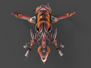 drone v5 red manga 3D Model