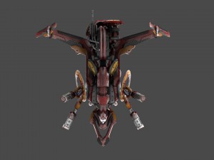 drone v5 red manga 3D Модель