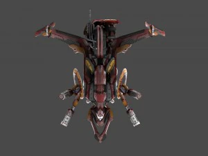 drone v5 red manga 3D Model