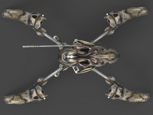 drone v6 spider scifi Modelo 3D