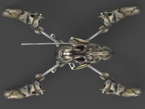drone v6 ragno scifi Modello 3D