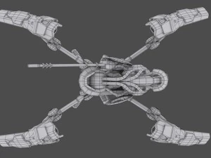 drone v6 ragno scifi Modello 3D