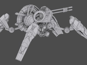 drone v6 spider scifi Modelo 3D