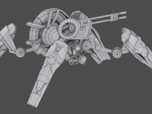 drone v6 ragno scifi Modello 3D