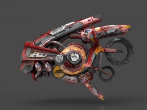drone v7 red manga 3D Model