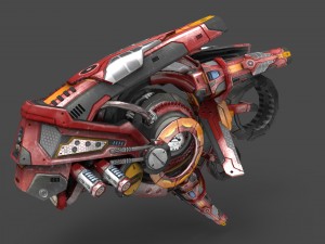 drone v7 red manga 3D Model