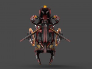 drone v7 red manga 3D Model