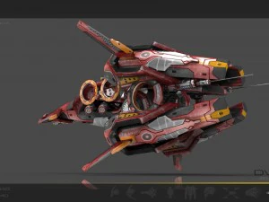 drone v8 red manga 3D Model